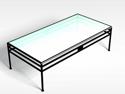 3d玻璃台面休闲桌模型