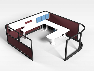 3d办公桌子模型
