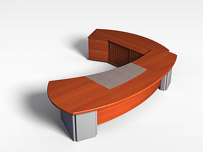 3d圆形办公桌模型