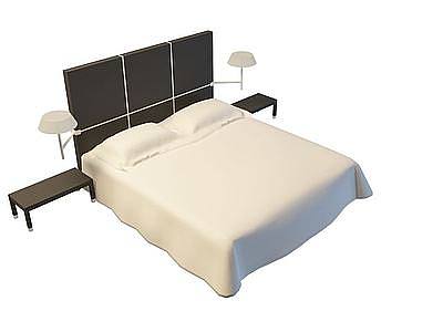3d简约中式床免费模型