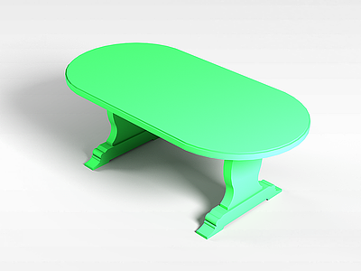 绿色田园桌模型3d模型