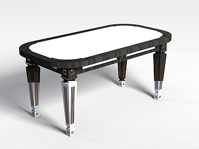3d欧式古典实木桌模型