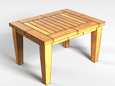 创意实木桌模型3d模型