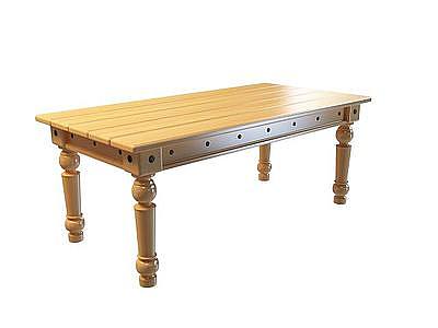 3d木质桌免费模型