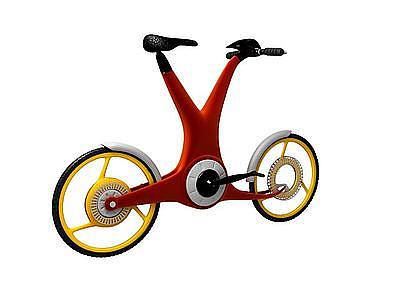 3d儿童自行车模型