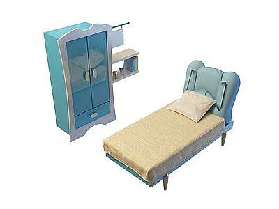 3d温馨儿童床免费模型