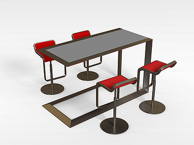 3d<font class='myIsRed'>餐桌</font>椅组合模型