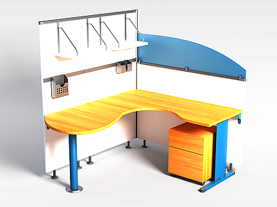 独立办公桌模型3d模型