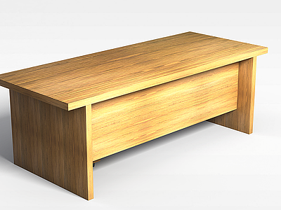 实木办公桌模型