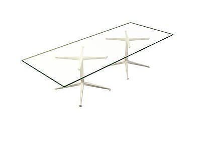 3d玻璃台面餐桌免费模型