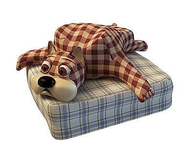 小狗抱枕模型3d模型