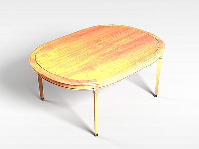 3d加厚实木餐桌模型