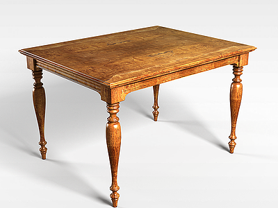 欧式古典餐桌模型3d模型