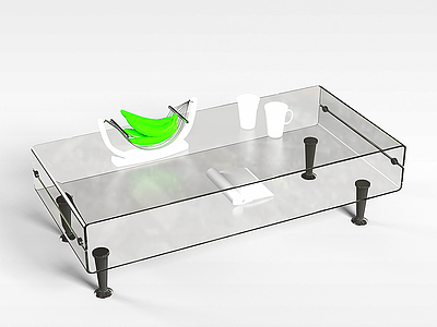 客厅玻璃茶几桌模型3d模型