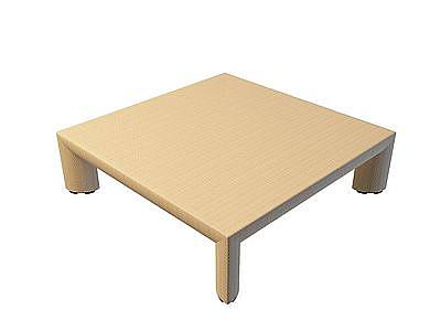 3d实木矮桌免费模型