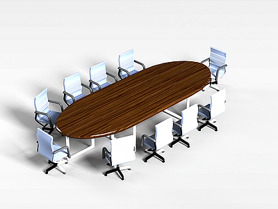 3d高级开会桌模型