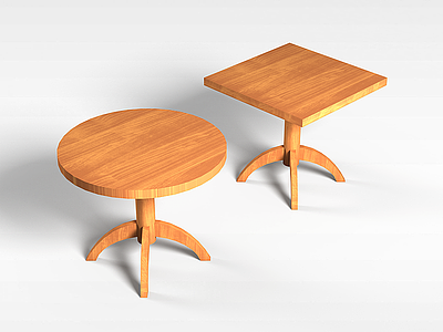 加厚实木桌模型3d模型