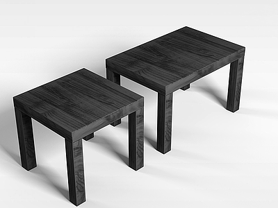 3d木质桌子模型