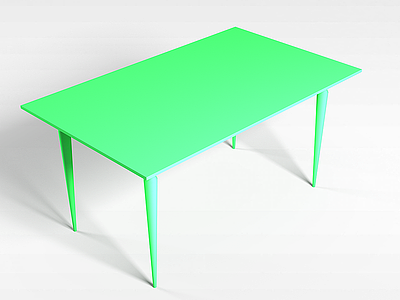 绿色桌子模型3d模型