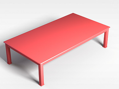 粉色简约餐桌模型3d模型