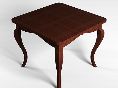 3d实木休闲桌模型