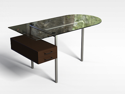 3d时尚玻璃桌模型