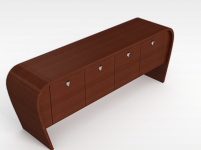 3d简约现代实木柜模型