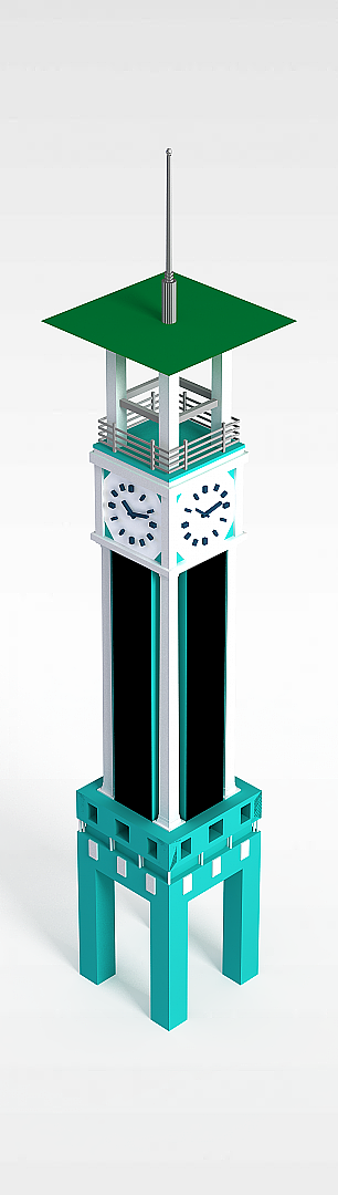 3d钟楼模型