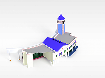 钟楼模型3d模型