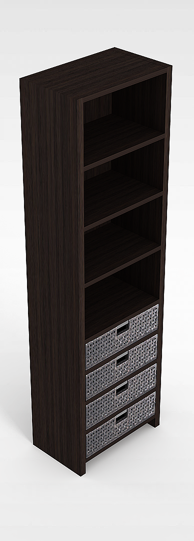 3d实木文件柜模型