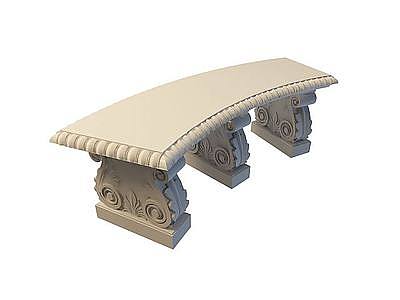 石凳模型3d模型