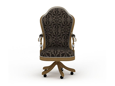欧式旋转老板椅模型3d模型