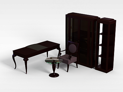 3d古典办公室模型