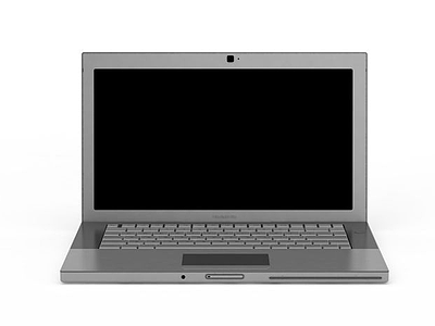 3d灰色苹果笔记本免费模型