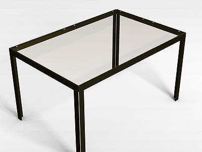 3d现代四方桌模型