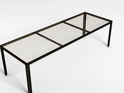 钢化玻璃桌子模型3d模型