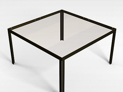3d现代玻璃桌模型