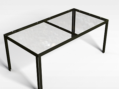 工业风简易桌子模型3d模型
