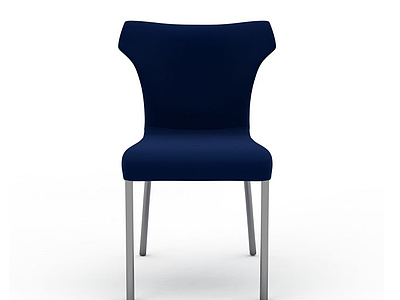 3d简约蓝色椅子模型