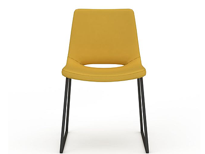 3d姜黄色椅子模型