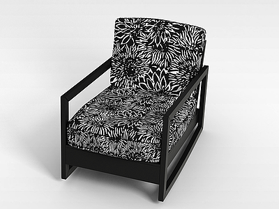 3d印花沙发椅模型