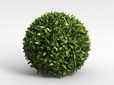 3d球形灌木模型