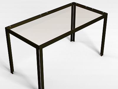 3d简易玻璃桌模型