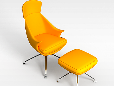 3d皮质沙发躺椅模型