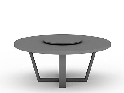 饭店圆形餐桌模型3d模型
