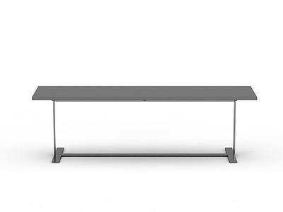 3d灰色长桌模型