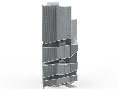 3d创意现代大厦免费模型