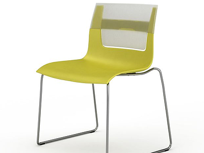 高脚黄色椅子模型3d模型