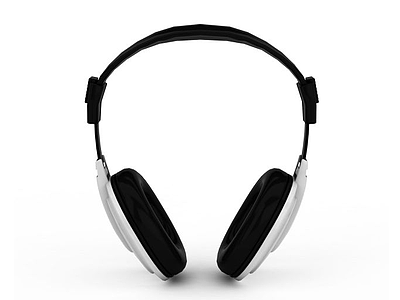 3d黑色音乐耳机免费模型