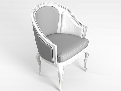 3d欧式休闲沙发椅模型